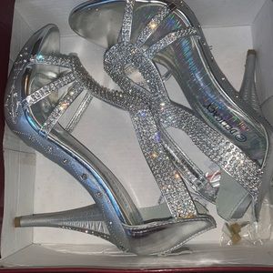 Silver Delicay Heels